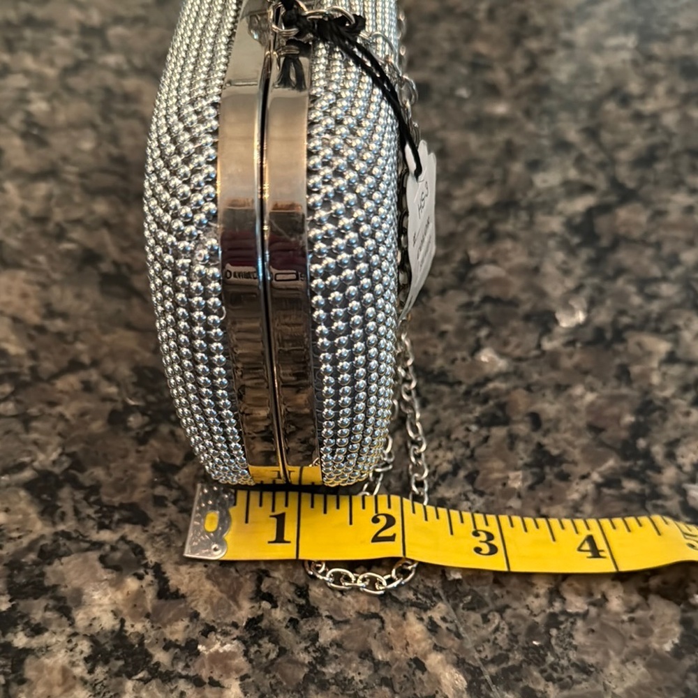 Lovely Silver ball Clutch Bag NWT - Picture 9 of 12